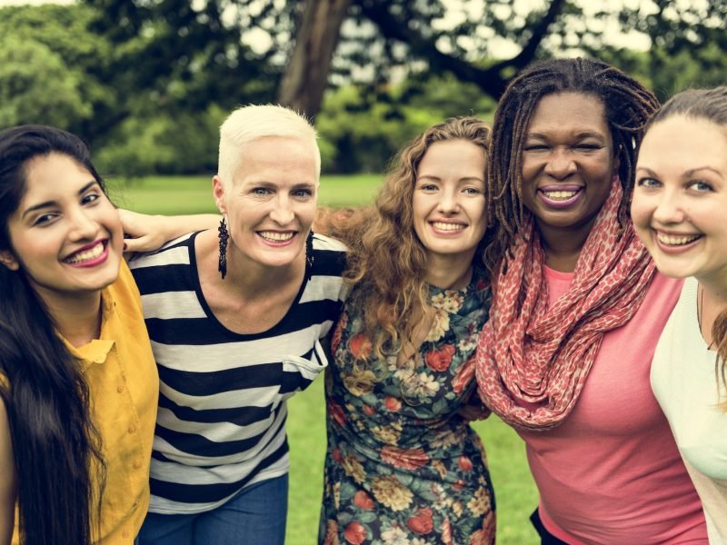 Group of Women Socialize Teamwork Happiness Concept